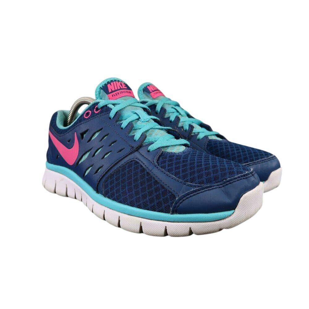 Nike Shoes Womens 9.5 Athletic Trainers Flex 2013 Run Sport Active Blue Pink